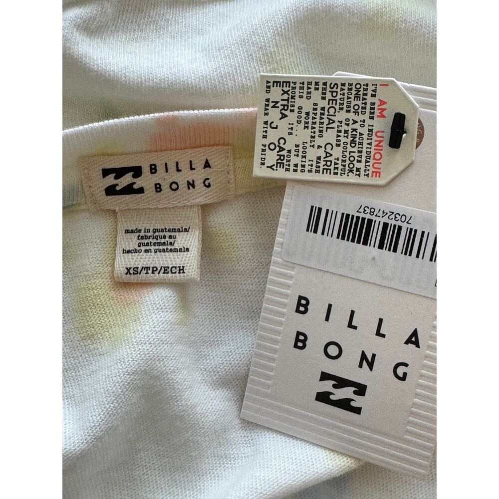 New ~ BILLABONG ~ White Cotton BOXY Short Sleeve T-Shirt Size XS - Picture 6 of 10